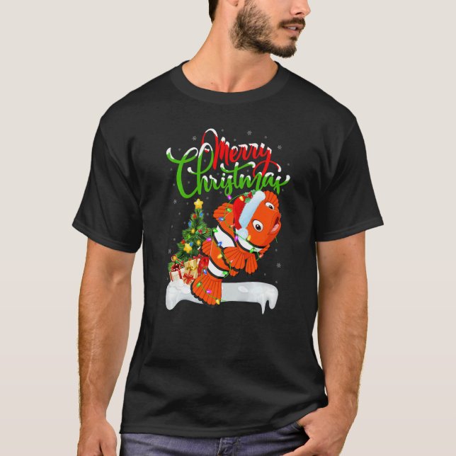 Clown Fish  Xmas Decorations Santa Clown Fish Chri T-Shirt (Vorderseite)