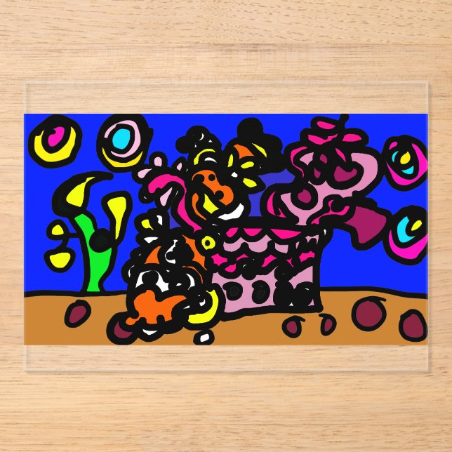 Clown fishes love  acryleinladungen (Vorderseite)