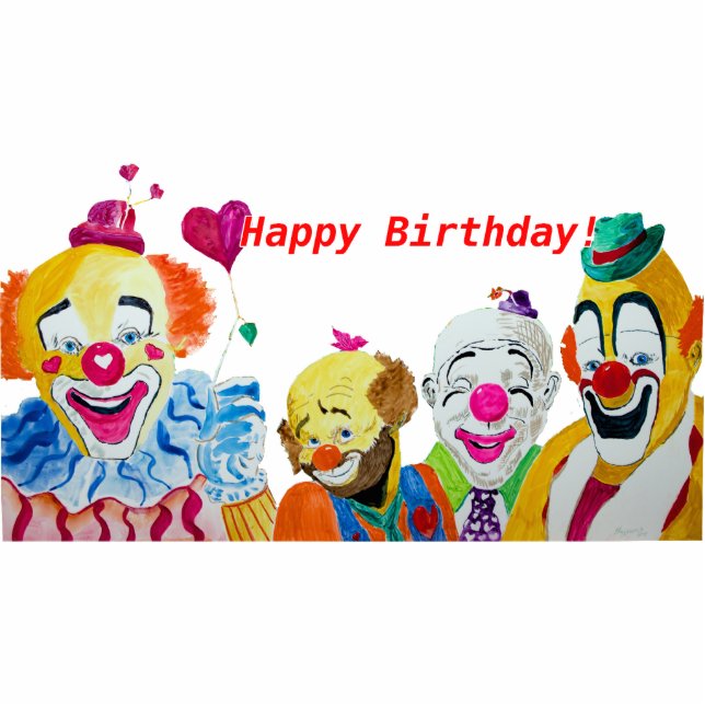 Clown-Fotoskulptur Freistehende Fotoskulptur (Vorne)