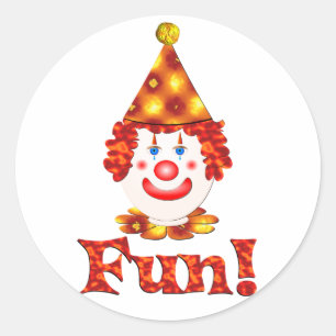 Clown Fun Runder Aufkleber