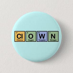 Clown gemacht von den Elementen Button