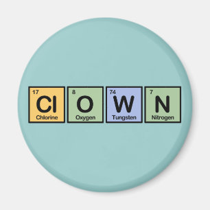 Clown gemacht von den Elementen Magnet