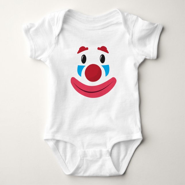 Clown-Gesicht Baby Strampler (Vorderseite)