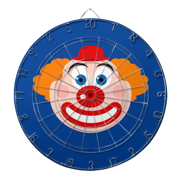 Clown-Gesicht, benutzerdefiniertes Farbdartbrett Dartscheibe (vorne)