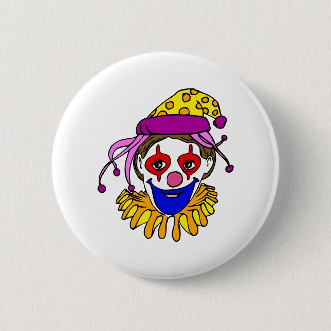 Clown-Gesicht Button (Vorderseite)