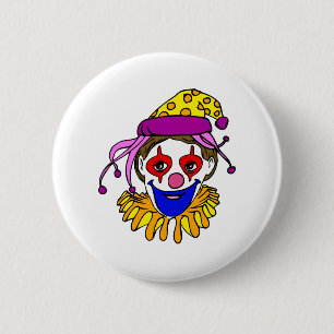 Clown-Gesicht Button
