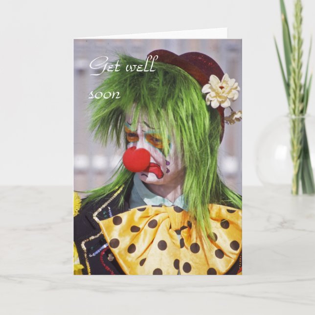 Clown get-well-soon card karte (Vorderseite)