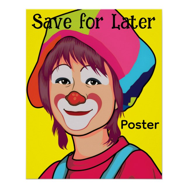 Clown Glänzendes Poster (Vorderseite)