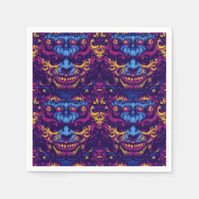Clown Halloween Serviette (Vorderseite)