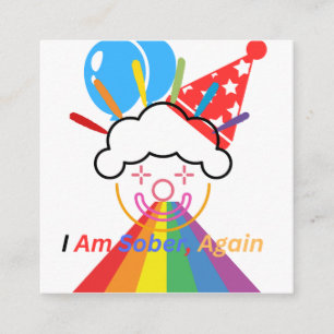 Clown: Ich bin wieder nüchtern Begleitkarte