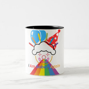 Clown: Ich bin wieder nüchtern Zweifarbige Tasse