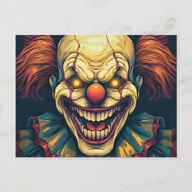 Clown Illustration Design Postkarte (Vorderseite)