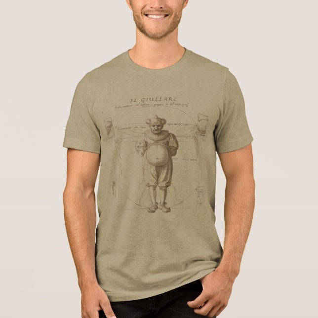 Clown im Leonardo-Stil  Tri-Blend Shirt (Vorderseite)