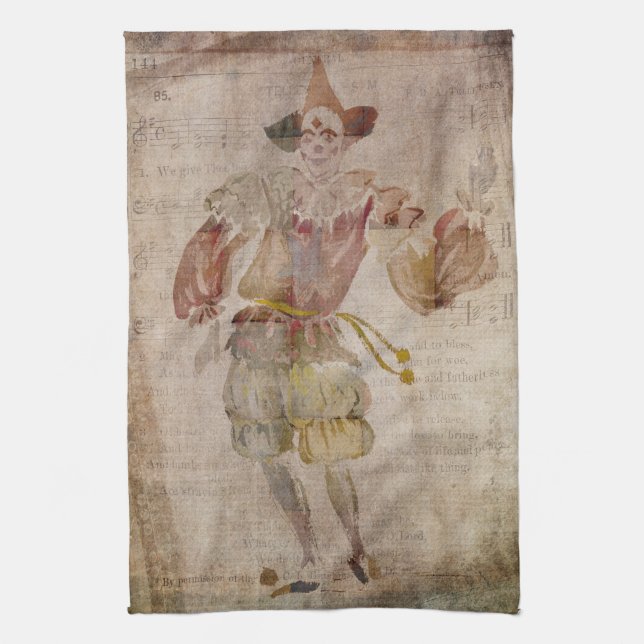 Clown im Spiegel Handtuch (Vertikal)