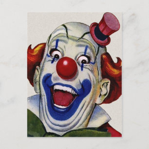Clown im Vintage-Stil Postkarte