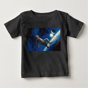 "Clown im Weltraum" Ölgemälde Baby T-shirt