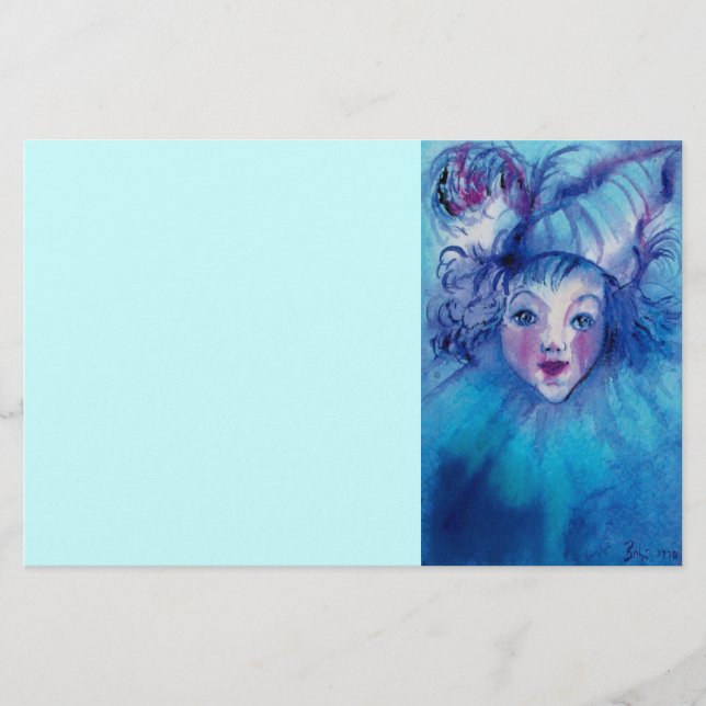 CLOWN IN BLAU BRIEFPAPIER (Vorderseite)