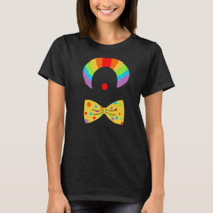 Clown in einem farbigen Regenbogen Grafik T-Shirt