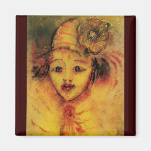 CLOWN IN GELB MAGNET