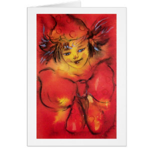 CLOWN IN ROT MIT GOLDGLITZERN