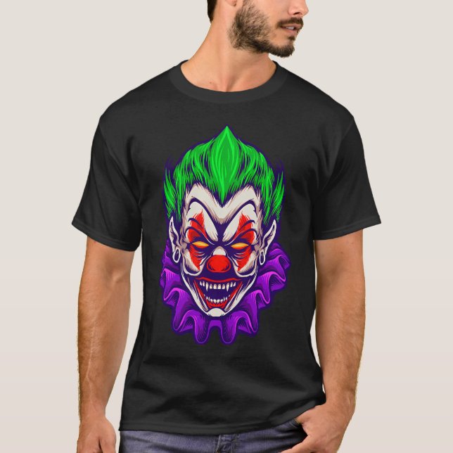 Clown Joker Vampire Horror T-Shirt (Vorderseite)