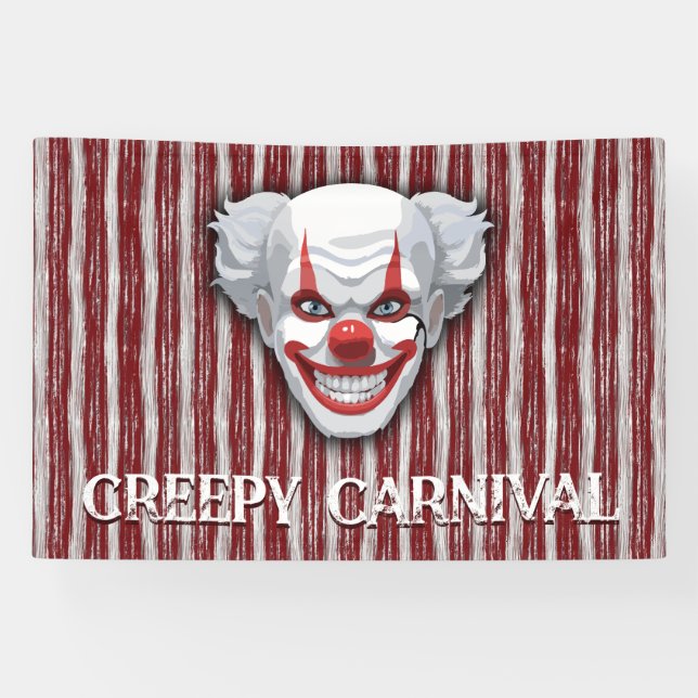 Clown-Karneval Halloween Banner (Horizontal)