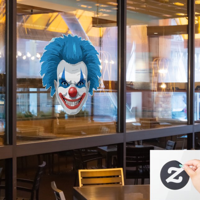 Clown-Karneval Halloween Fensteraufkleber (Restaurantfenster)