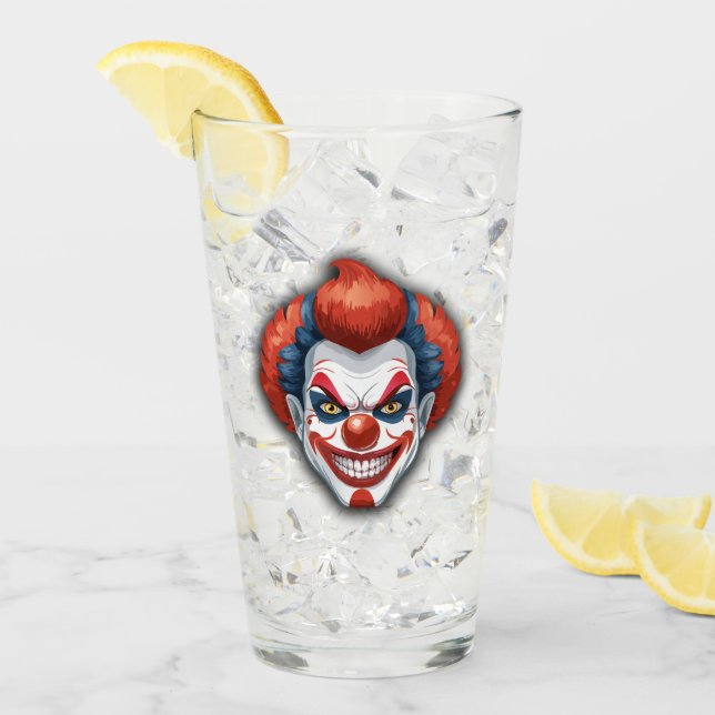 Clown-Karneval Halloween Glas (Vorderseite Ice)