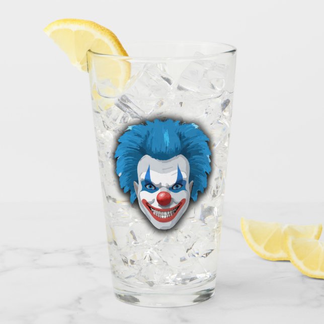 Clown-Karneval Halloween Glas (Vorderseite Ice)
