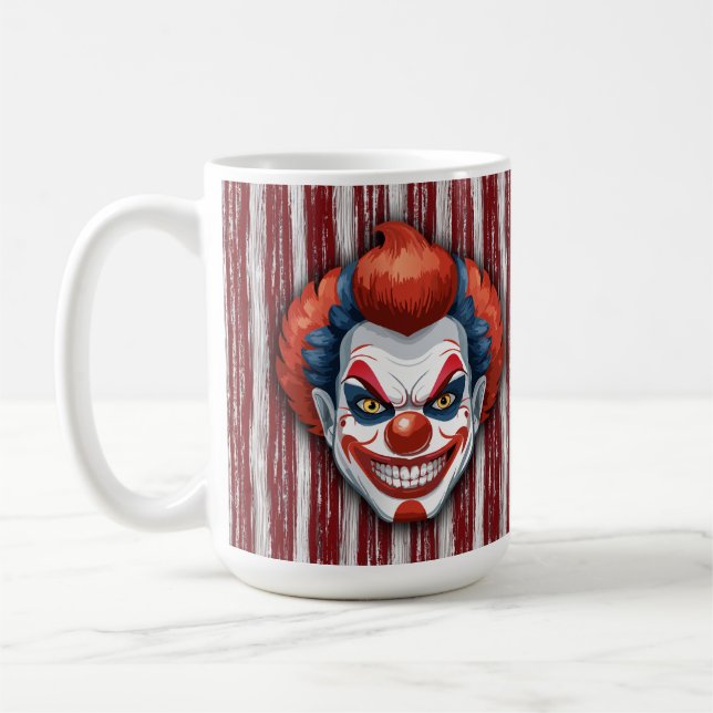 Clown-Karneval Halloween Kaffeetasse (Links)