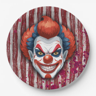Clown-Karneval Halloween Pappteller