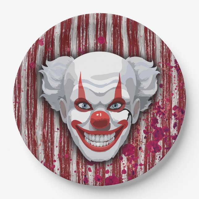 Clown-Karneval Halloween Pappteller (Vorderseite)