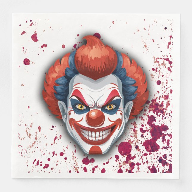 Clown-Karneval Halloween Serviette (Vorderseite)