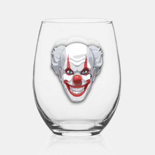 Clown-Karneval Halloween Weinglas Ohne Stiel