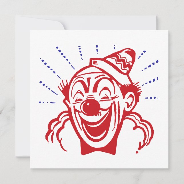 Clown-Karte (Vorderseite)