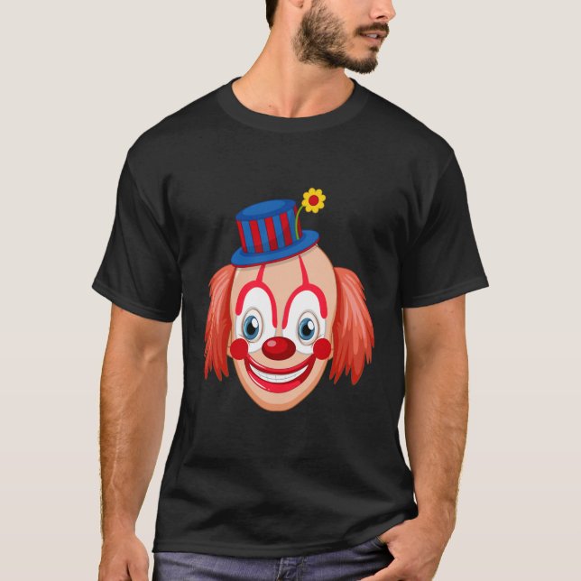 Clown Killer Horror Clownhälfte T-Shirt (Vorderseite)
