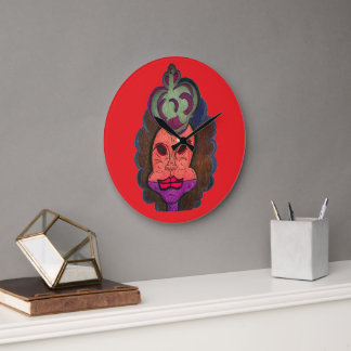 Clown-Königin Große Wanduhr