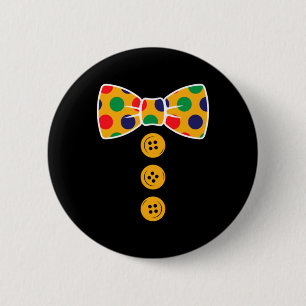 Clown-Kostüm Halloween Lustiges Zirkus-Clown-Gesch Button