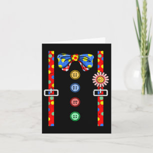 Clown-Kostüm Halloween Vintage  Karte