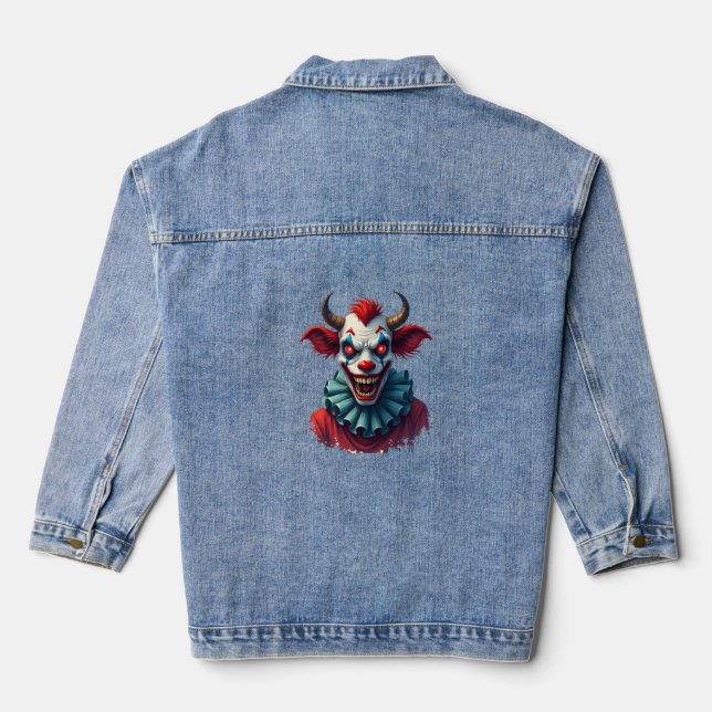 Clown-Kuh des Schreckens Jeansjacke (Rückseite)