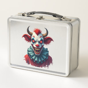 Clown-Kuh des Schreckens Metall Brotdose