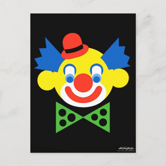 Clown - Kunstgalerie Auswahl Postkarte (Vorderseite)