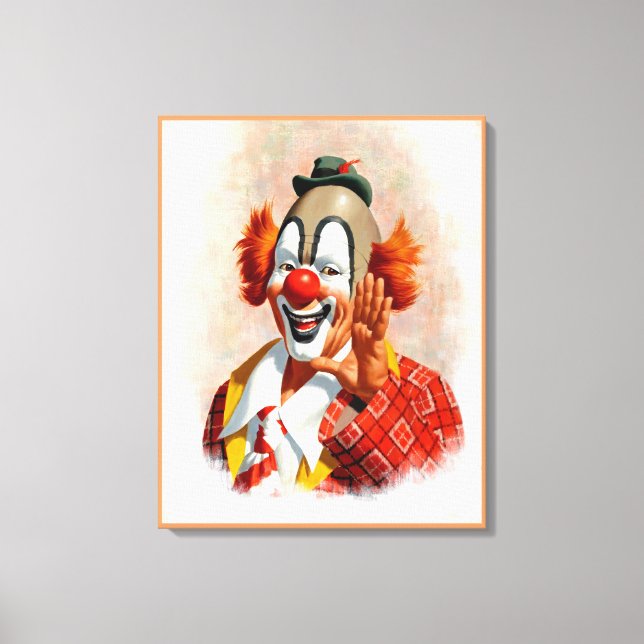 Clown-Leinwand-Malerei 2 Leinwanddruck (Vorderseite)