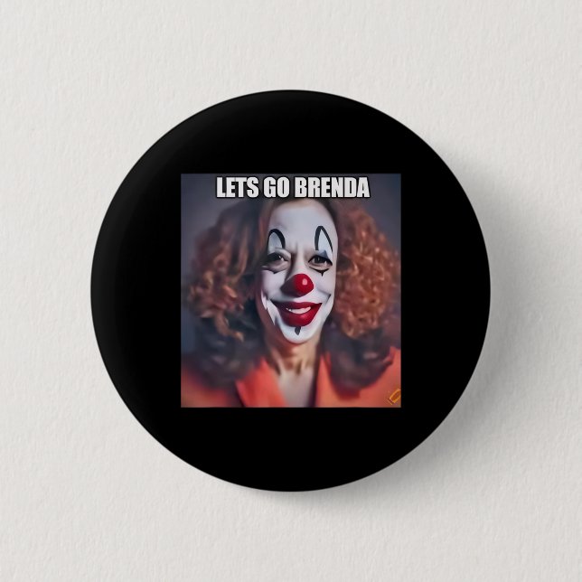 Clown Let's Go Brenda 1 Button (Vorderseite)
