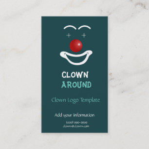 Clown-Logo-Schablone Visitenkarte