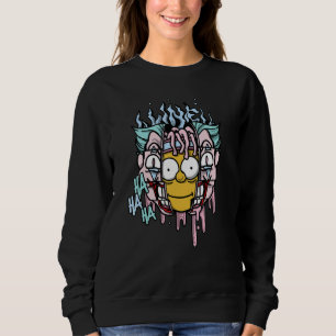 Clown-Maske tropfende Retro-Ostern 5s Unisex passe Sweatshirt