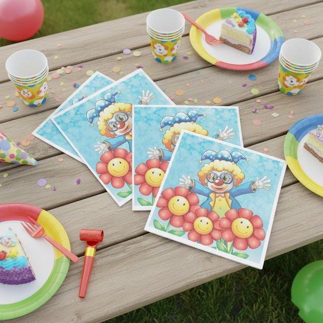 Clown mit Blume Serviette (Von Creator hochgeladen)