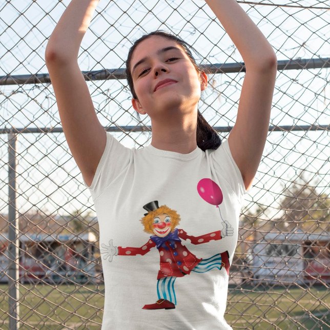 Clown mit einem Ballon Girls T - Shirt (Von Creator hochgeladen)