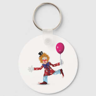 Clown mit einem Ballon-Schlüsselanhänger Schlüsselanhänger