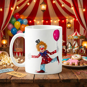 Clown Mit Einem Luftballon Tasse